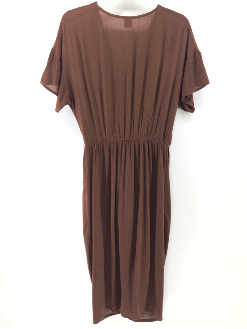 NWT NOONDAY COLLECTION Brown Midi INDIA TWIST DRESS Teak WOMENS US Sizes 2 4 6 8 - Picture 9 of 10